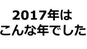 【2017年】星川のまとめ。来年…大丈夫？