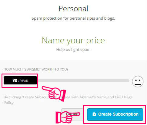 Akismetを設定する手順5 Akismetを設定する手順5