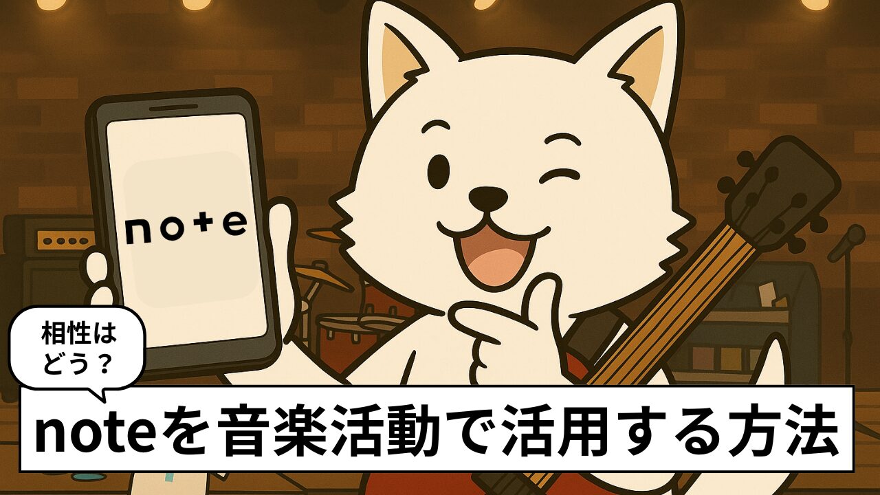 noteを音楽活動に使うには?ミュージシャンの活用方と事例を紹介