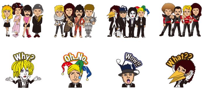 ロックバンドQUEENのラインスタンプ。