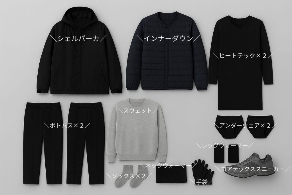 ライブ遠征に必要な服一覧の画像