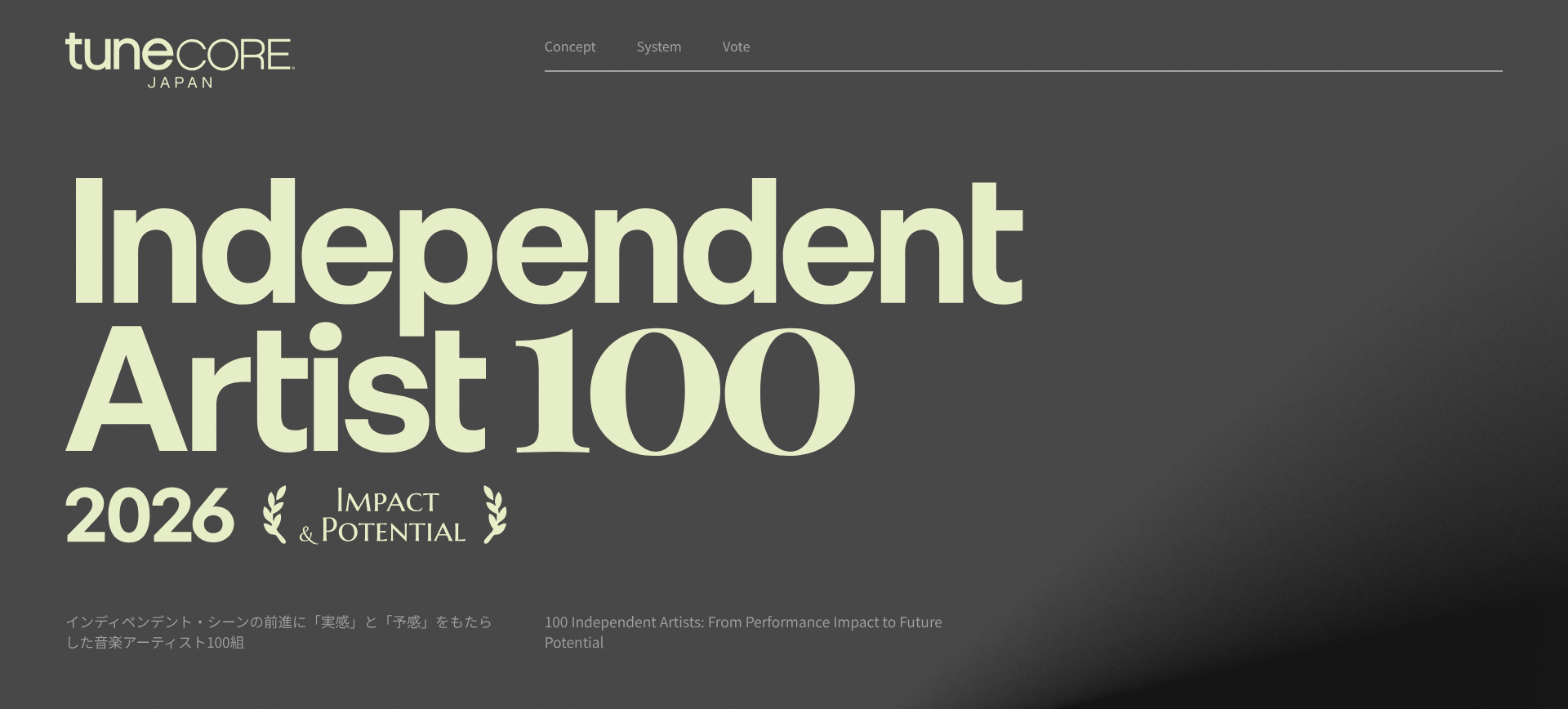 次のシーンを作る100組へ。TuneCore Japanの新プロジェクトが始動!