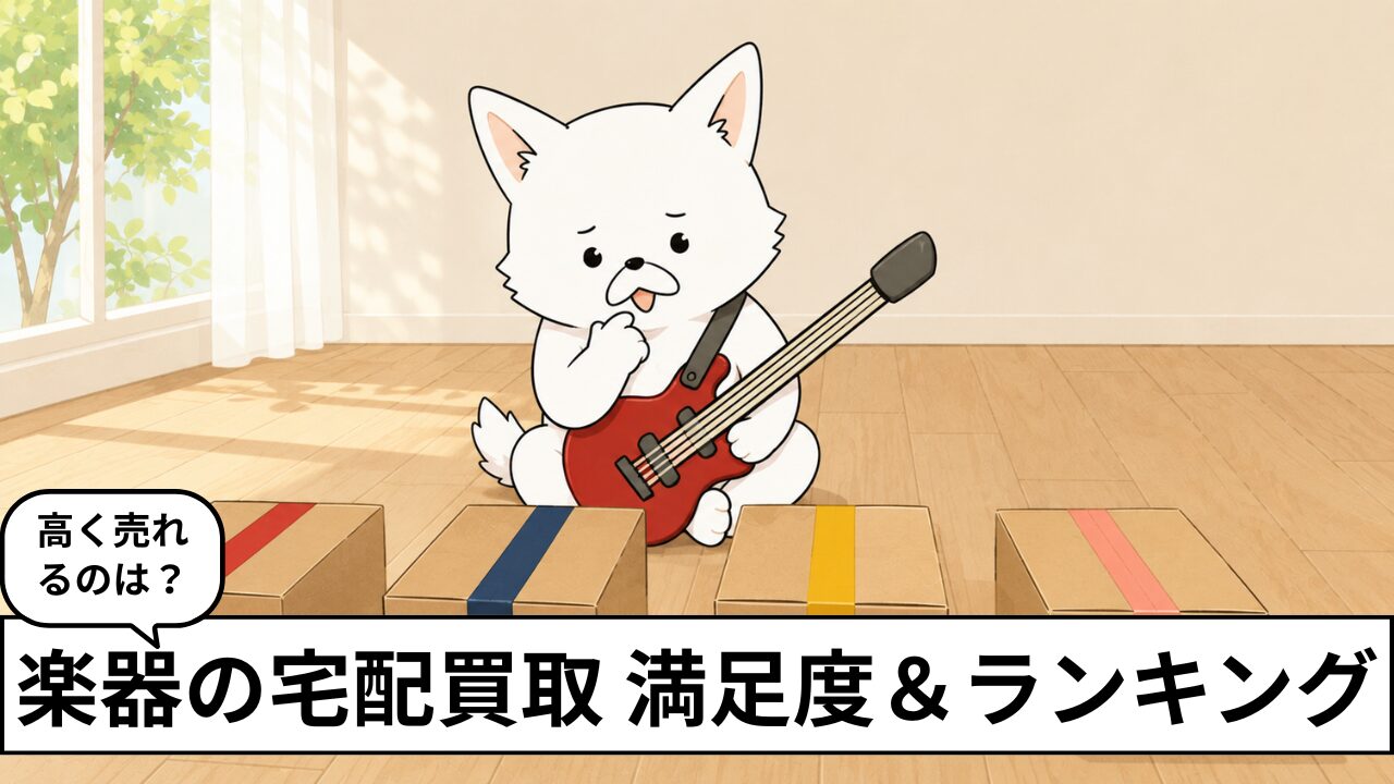 【93人調査】楽器の宅配買取おすすめ4社を比較!査定満足度を徹底検証