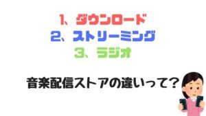 ダウンロード？ストリーミング？ラジオ？音楽配信ストア、3タイプの違いをわかりやすく解説！