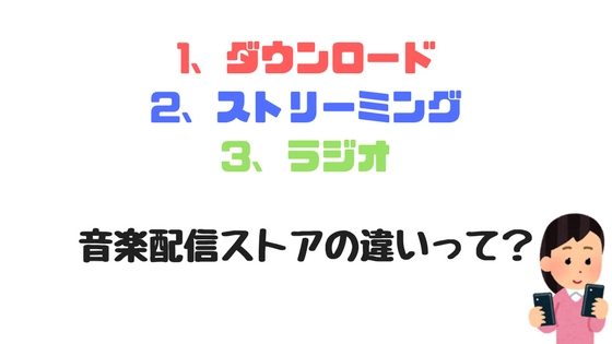 ダウンロード?ストリーミング?ラジオ?音楽配信ストア、3タイプの違いをわかりやすく解説!